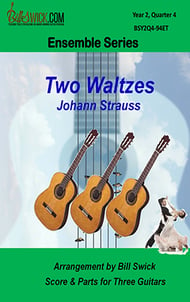 Bill Swick's Year 2, Quarter 4 - Intermediate Ensembles for Three Guitars Guitar and Fretted sheet music cover Thumbnail